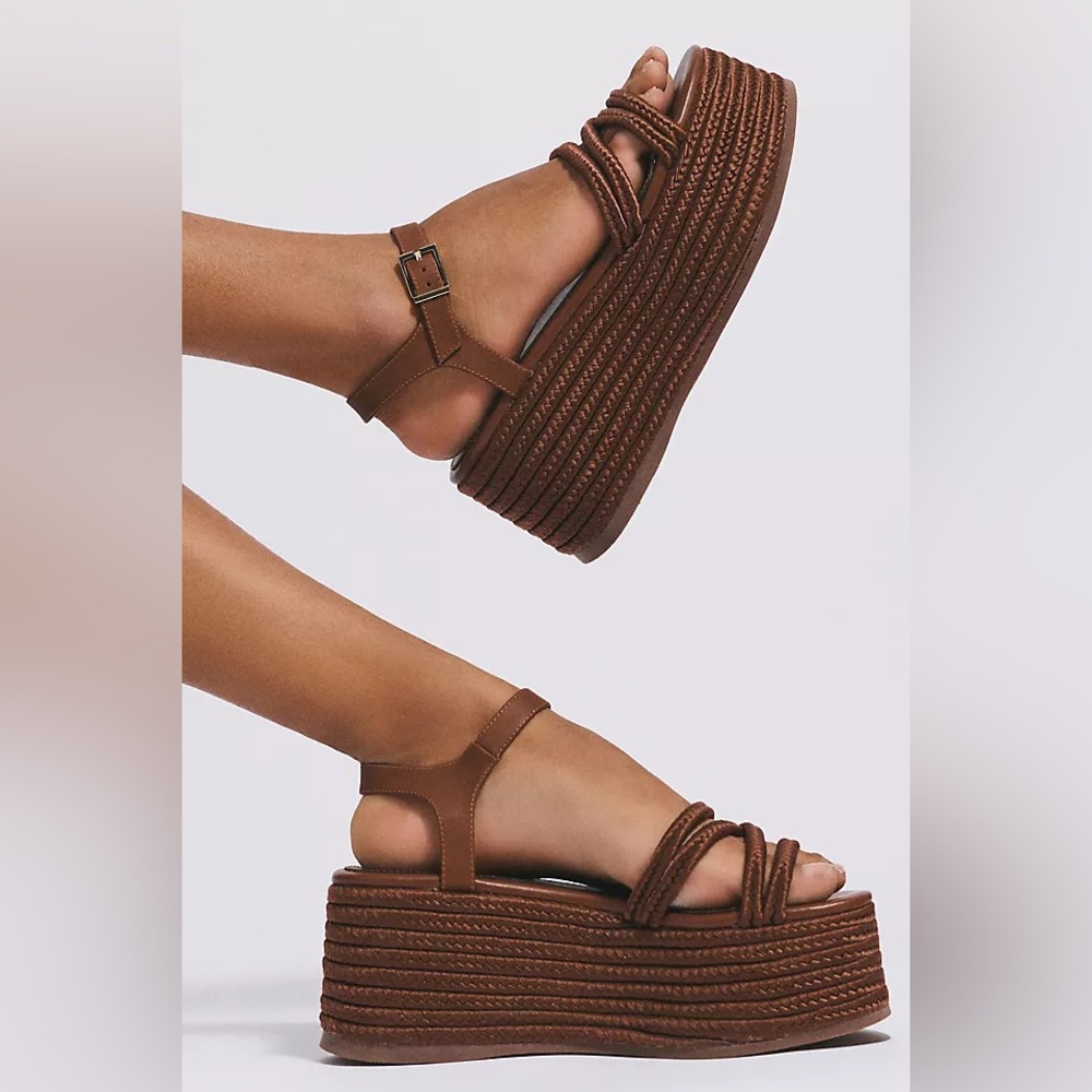 Kelsi Dagger NIB Mend Platform Sandal in Peanut - Picture 3 of 11